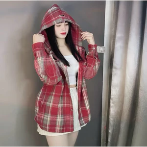 Áo chống nắng dạ kẻ caro cho mẹ và bé, nam và nữ Chất dạ kẻ mềm mịn,phong cách Hàn Quốc 10-70kg.