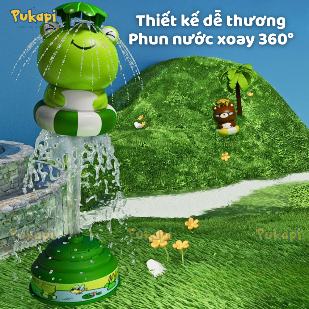 Đồ Chơi Phun Nước Tên Lửa Bay Và Xoay Trò Chơi Bơm Nước Bay Ngoài Trời Nhà Tắm Mùa Hè Xoay 360°-Đồ Chơi Cho Bé PUKAPI