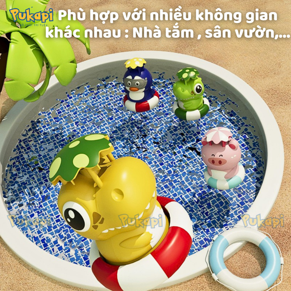 Đồ Chơi Phun Nước Tên Lửa Bay Và Xoay Trò Chơi Bơm Nước Bay Ngoài Trời Nhà Tắm Mùa Hè Xoay 360°-Đồ Chơi Cho Bé PUKAPI