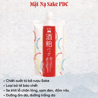Mặt Nạ Ủ Sake Chính Hãng Nhật Bản Trà Xan Trắng Da Giảm Mụn Đầu Đen Thu Nhỏ Lỗ Chân Lông PDC SK20