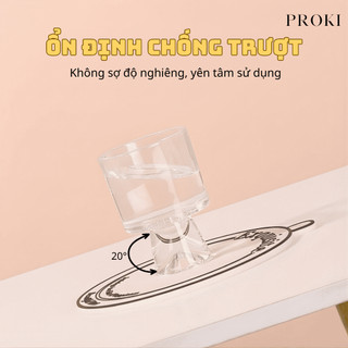 Tấm Lót Cốc Proki Đế Lót Nồi, Cốc, Bát Ăn Chất Liệu PVC Cao Cấp Cách Nhiệt Tốt, Trang Trí Bàn Ăn Sang Trọng Kiểu Pháp