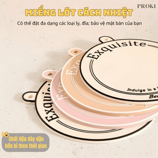 Tấm Lót Nồi Proki Chất Liệu PVC Cao Cấp Chống Nóng Chịu Nhiệt Tốt, Trang Trí Bàn Ăn Sang Trọng Kiểu Pháp