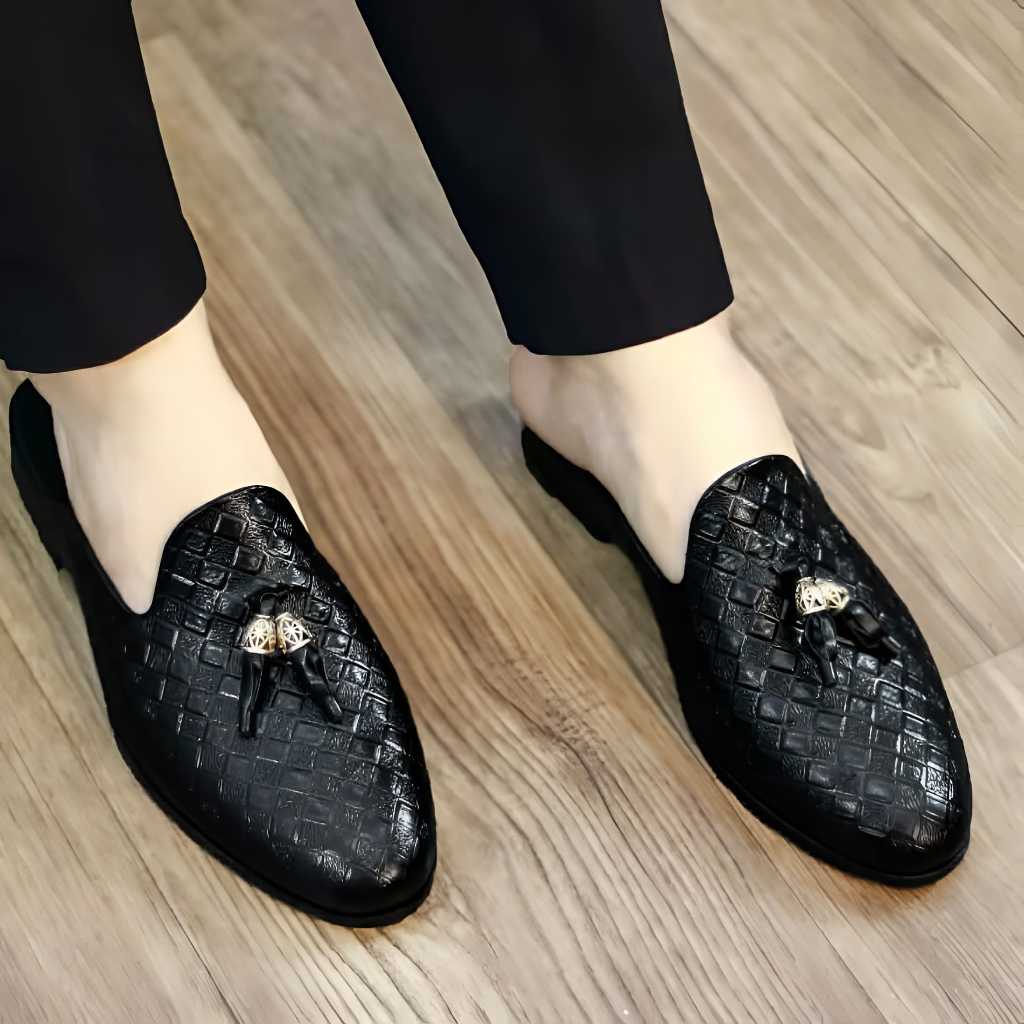 Giầy da hở gót DAVINCIA trẻ trung da mềm thoáng khí, giày sục mùa hè giá rẻ đế cao 3cm chống trơn trượt G2