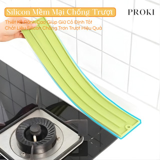 Tấm Lót Gác Vung Thớt Proki Tấm Lót Thoát Nước Chất Liệu Silicone Dài 40-45cm, Phụ Kiện Trang Trí Phòng Bếp