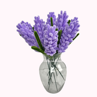 (Set Tự Làm) Hoa Lavender Kẽm Nhung - Set DIY Lavender Velours Tự Tay Sáng Tạo, Thư Giãn, Ý Nghĩa