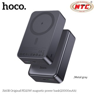 Pin Dự Phòng Hoco J160B 20000mAh Sạc Magnetic 15W / TypeC PD 20W (Xám) - Phụ Kiện Nhất Tín