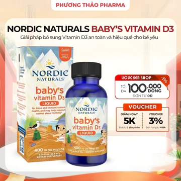 NORDIC NATURALS BABY’S VITAMIN D3 siro uống bổ sung Vitamin D3 an toàn và hiệu quả cho bé yêu
