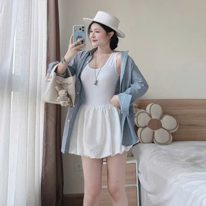 Set Áo Sơ Mi Kèm Áo Kẻ Ba Lỗ Đi Chơi Đi Tiệc Đi Biển Dễ Phối Đồ