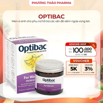 Optibac men vi sinh cho phụ nữ. Men vi sinh bổ sung lợi khuẩn - Hộp 30 viên