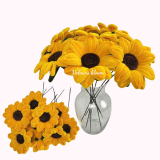 [Hoa Làm Sẵn] Hoa Hướng Dương Kẽm Nhung Handmade – Quà Tặng Ý Nghĩa & Decor Tối Giản | Velours.bloom