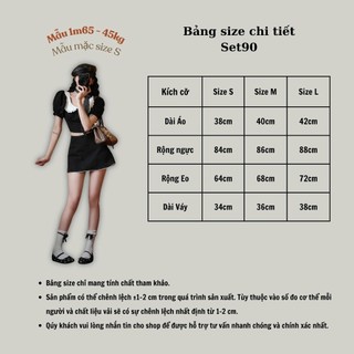 Set Đồ Nữ Croptop Cộc Tay Phối Chân Váy Viền Bèo Dễ Thương Sang Chảnh Tôn Dáng Đi Chơi Form Xinh 247Store Set90