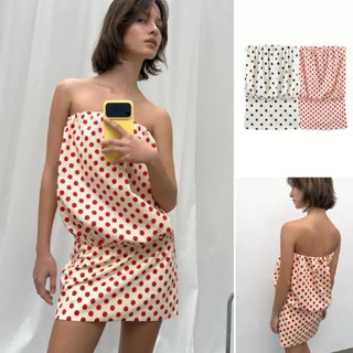 Đầm body cúp ngực chấm bi đỏ(Sẵn S,M)