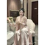 Đầm ngủ lụa phối ren kèm choàng dài