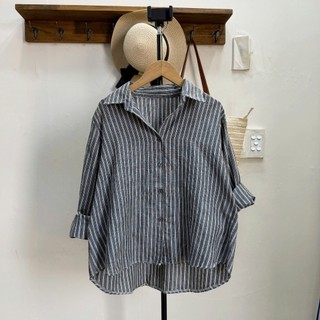 Áo sơ mi bigsize nữ kiểu sọc dọc form rộng dài tay kiểu dáng trẻ trung dễ phối đồ màu sắc hottrend -A328