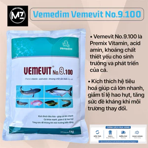 Vemevit No. 9.100 Khoáng-Vitamin-Axit amin cho cá, gói (1Kg) Vemedim
