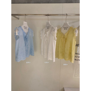 𝐏𝐡𝐢𝐞𝐧 𝐖𝐆𝐖𝐄 | (Sẵn) w9043 Áo Thô Boy Sát Nách Bèo Ren 3 Màu Trơn