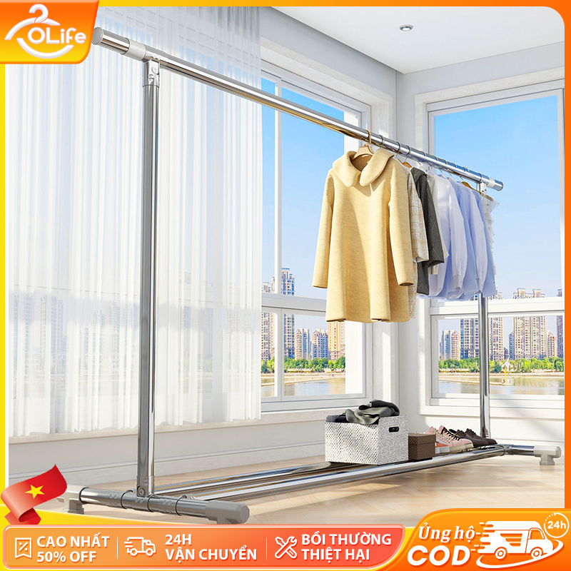 𝐎𝐥𝐢𝐟𝐞 Xào Đồ Treo Quần Áo Bền Giá Phơi Quần Áo Ngoài Trời Chống Gió Giá Treo Quần Áo Có Thể Điều Chỉnh Độ Dài Chống Gỉ