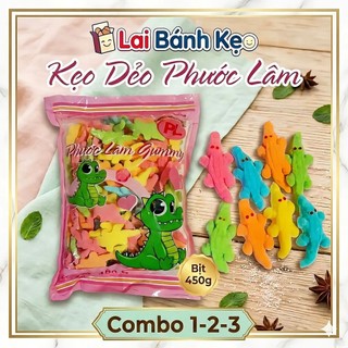 [Combo 1-2-3 ] Kẹo Dẻo Phước Lâm Bịch 450g, Hình Con Vật đủ màu sắc (Xuất xứ Việt Nam)