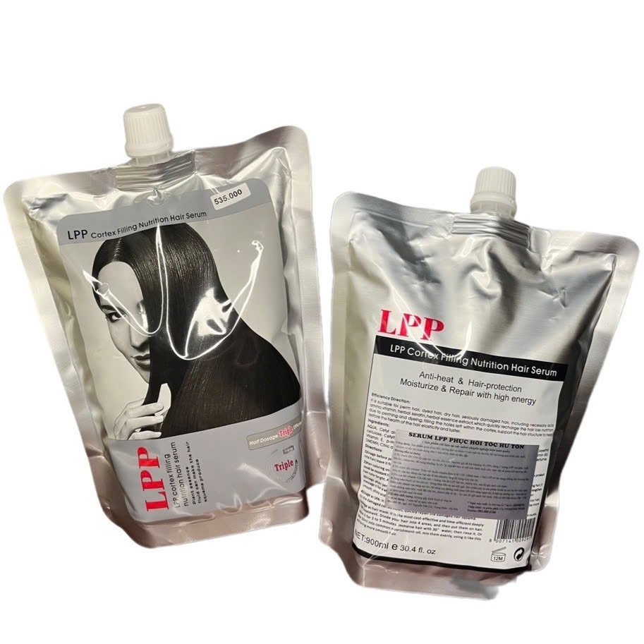 C40_Kem hấp phục hồi Collagen siêu bóng mềm mượt LPP Cortex Filling Nutrition Hair Serum 450ml