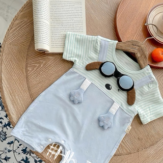 Body liền thân mùa hè không kèm nón bé trai, bé gái 4-10Kg. Body cún đùi nhồi bông cho bé. Dino Kids