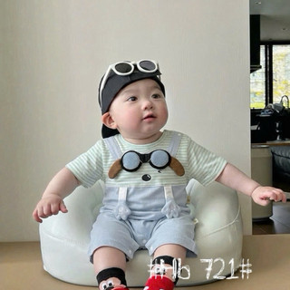 Body liền thân mùa hè không kèm nón bé trai, bé gái 4-10Kg. Body cún đùi nhồi bông cho bé. Dino Kids
