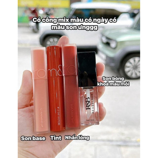 Son Bóng Không Màu R&B Red & Black, Khóa Màu Son, Dưỡng Ẩm, Hiệu Ứng Môi Căng Mọng