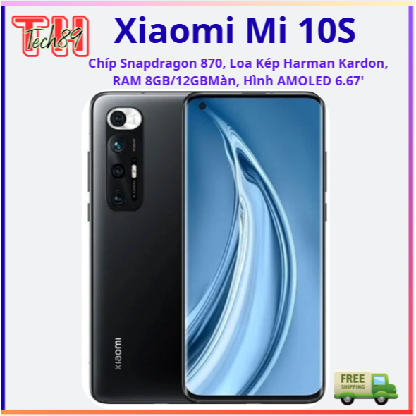 Điện Thoại Xiaomi Mi 10S 5G  – Snapdragon 870, Màn AMOLED 90Hz, RAM 8/12Gb/256GB, Camera 108MP, NFC