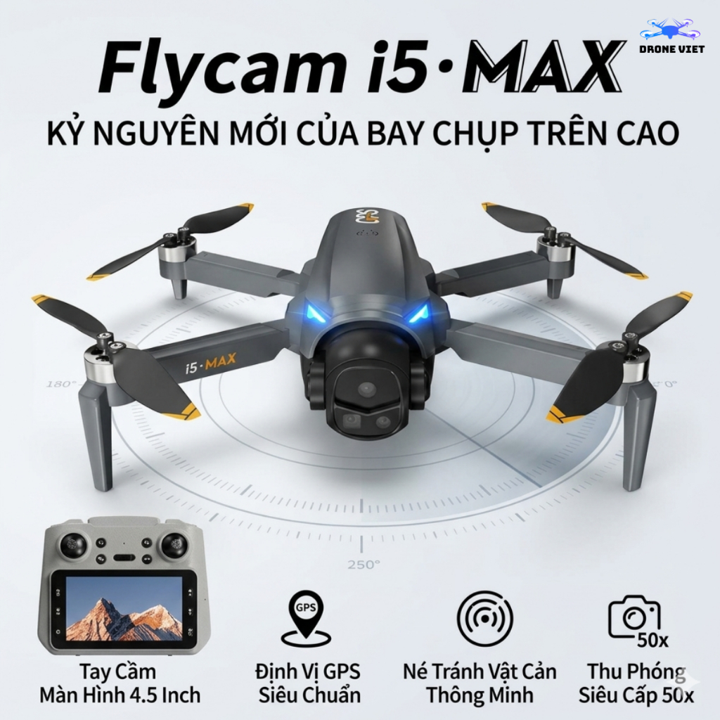Flycam I5 Max drone dễ điều khiển, Máy bay điều khiển từ xa quay chụp ...