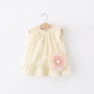 Váy bé gái babydoll tai thỏ 9th-4 tuổi phong cách Hàn Quốc tặng kèm túi D1290 Bí Ngô Nhỏ