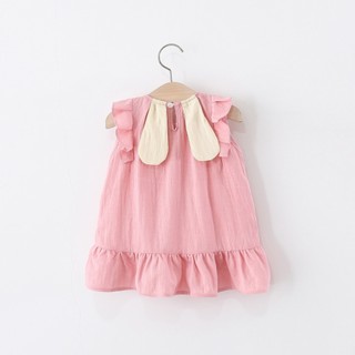Váy bé gái babydoll tai thỏ 9th-4 tuổi phong cách Hàn Quốc tặng kèm túi D1290 Bí Ngô Nhỏ