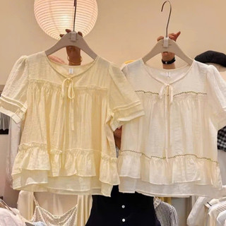 Áo Sơ Mi Kiểu Babydoll. Áo Tiểu Thư Ngắn Tay Siêu Xinh Cho Mùa Hè Nữ.02