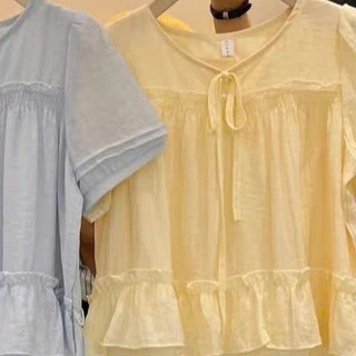 Áo Sơ Mi Kiểu Babydoll. Áo Tiểu Thư Ngắn Tay Siêu Xinh Cho Mùa Hè Nữ.02