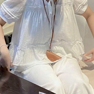 Áo Sơ Mi Kiểu Babydoll. Áo Tiểu Thư Ngắn Tay Siêu Xinh Cho Mùa Hè Nữ.02