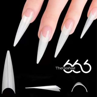 Móng Tip Form Nhọn Dài Chuẩn Dạng Túi 500 Miếng - Móng Nối Giả Nhựa ABS Cao Cấp Siêu Bền Dẻo THEGIOINAIL666
