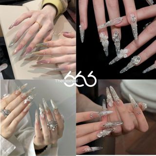 Móng Tip Form Nhọn Dài Chuẩn Dạng Túi 500 Miếng - Móng Nối Giả Nhựa ABS Cao Cấp Siêu Bền Dẻo THEGIOINAIL666