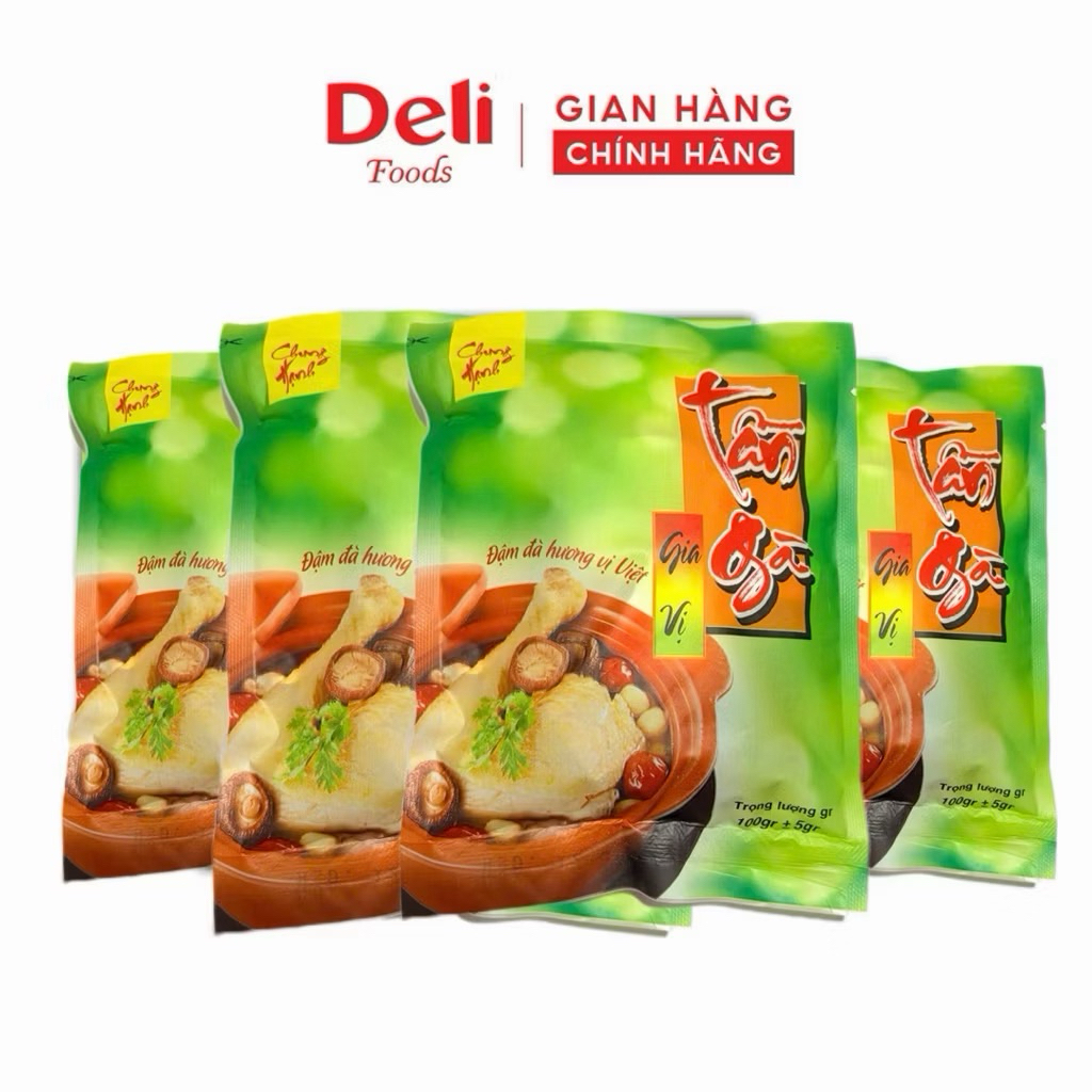 Gia Vị Tần Gà Chung Hạnh gói 100gr Đầy Đủ 9 Nguyên Liệu Gia Vị