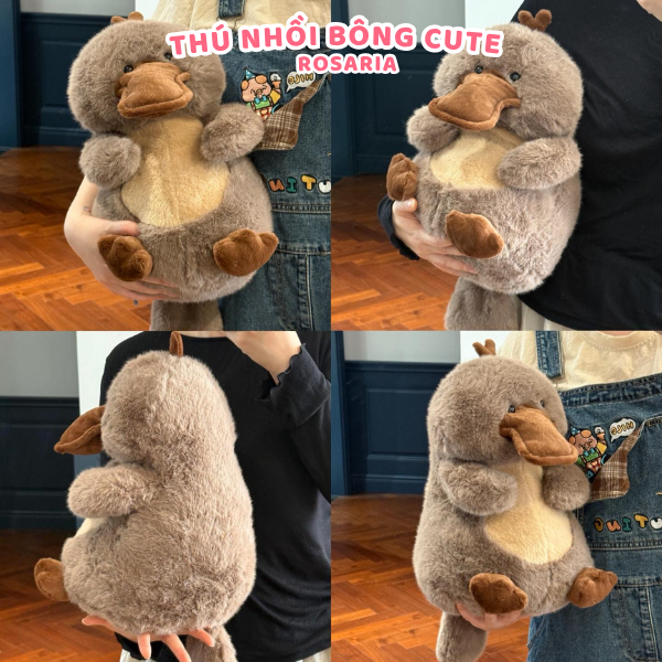 Gấu bông thú mỏ vịt độc lạ siêu cute – thú nhồi bông mềm mịn, quà tặng dễ thương hot trend