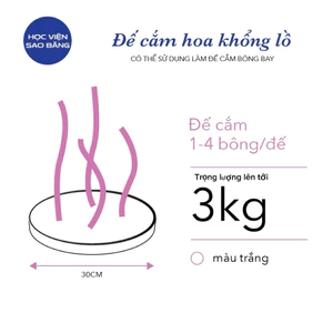 Đế cắm hoa khổng lồ, bóng bay, nặng tới 3kg, không đổ