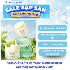 Kem Dưỡng Ẩm Da Dr.Pepti Centella Moist Soothing Gel Cream Chiết Xuất Rau Má Làm Dịu Cấp Ẩm Da 70ml -ThyLee