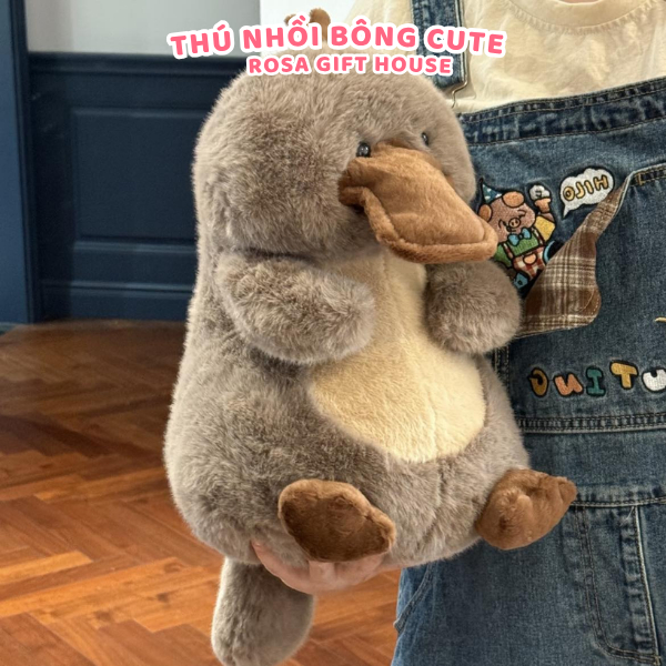 Gấu Bông Thú Mỏ Vịt 40cm Cao Cấp – Plush Toy Dễ Thương, Gối Ôm Siêu Mềm, Quà Tặng Hot Trend  - ROSA GIFT HOUSE
