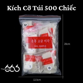 Móng Tip Form Vuông Thẳng C-Curve Hàn Quốc - Túi 500 Miếng 10 Size Nối Giả ABS Cao Cấp Siêu Bền Dẻo THEGIOINAIL666