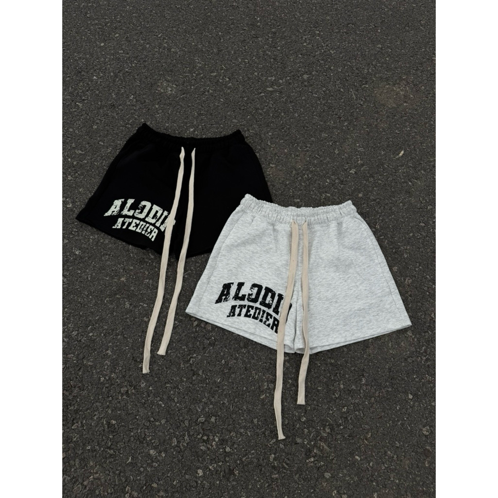 [DEAL MỞ BÁN] ALODIN.atedier | Quần short nỉ 2 da in kéo lụa cao cấp bản ver 2 form trên gối Unisex