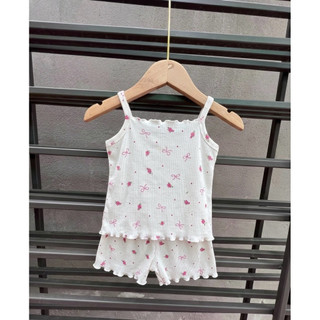 Bộ 2 dây chất liệu thun tăm siêu mềm cho bé gái