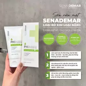 Sữa rửa mặt sena demar PH balanced deep cleansing foam 150ml có Arbutin+Glutathion dưỡng trắng_senademar-Thuylee