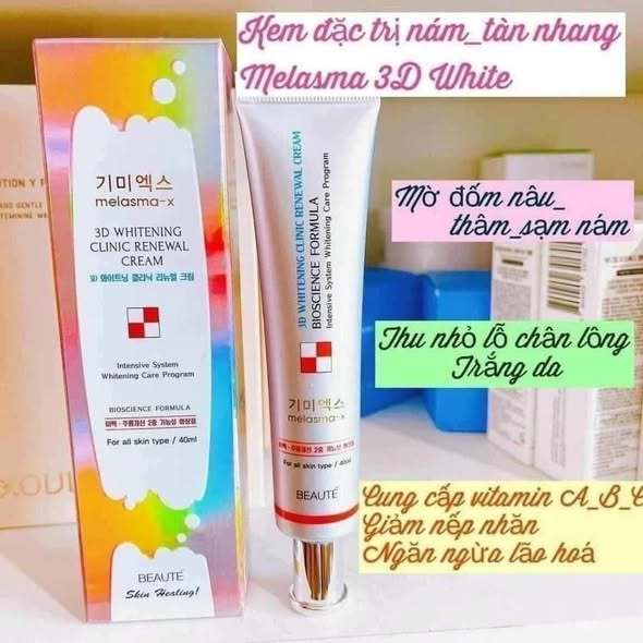 Kem dưỡng mờ nám Melasma-X 3D Whitening Clinic Renewal Cream mờ thâm nám nhập khẩu chính hãng-Thylee