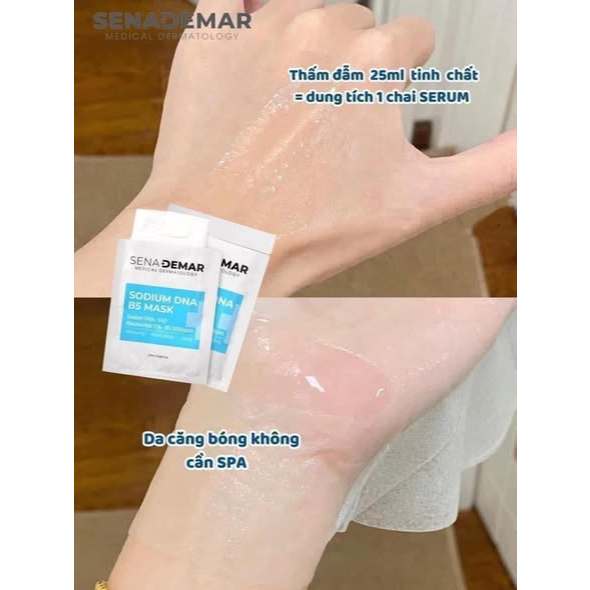 Mặt nạ Sena demar sodium DNA B5 mask cấp ẩm phục hồi dưỡng trắng da hạn dùng 2028 mặt nạ senademar -ThyLeeCosmetics