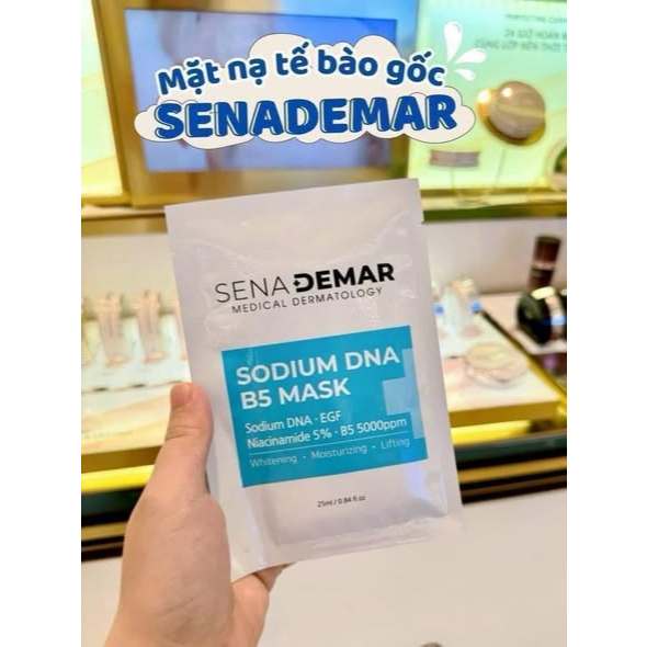 Mặt nạ Sena demar sodium DNA B5 mask cấp ẩm phục hồi dưỡng trắng da hạn dùng 2028 mặt nạ senademar -ThyLeeCosmetics