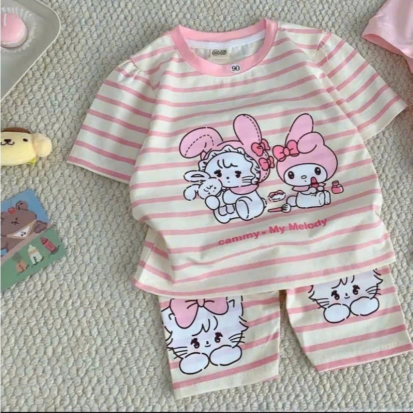 Set đồ bé gái Hello Kitty Bộ thun bé gái chất cotton tixi mềm mịn, co giãn nhẹ, thoáng mát