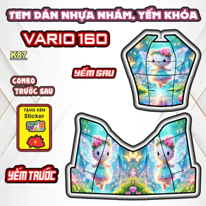 Bộ Tem Nhựa Nhám Yếm khoá VARIO 160- Thiết Kế Tinh Tế, Tạo Điểm Nhấn Sang Trọng Cho Xe.
