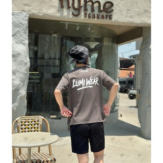 Áo Thun Form Boxy Lumi Wear D01 Unisex Nam Nữ In 2 Mặt Chất Polyester Cổ Tròn Basic Kiểu Áo Tay Lỡ